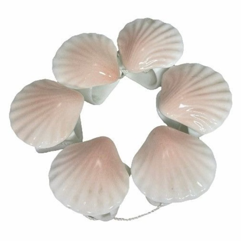 Napkin Holders Shell Motif Bone China W-C Designs SIX